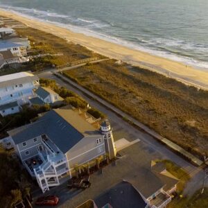 Aerial of The Lighthouse Inn Kure Beach